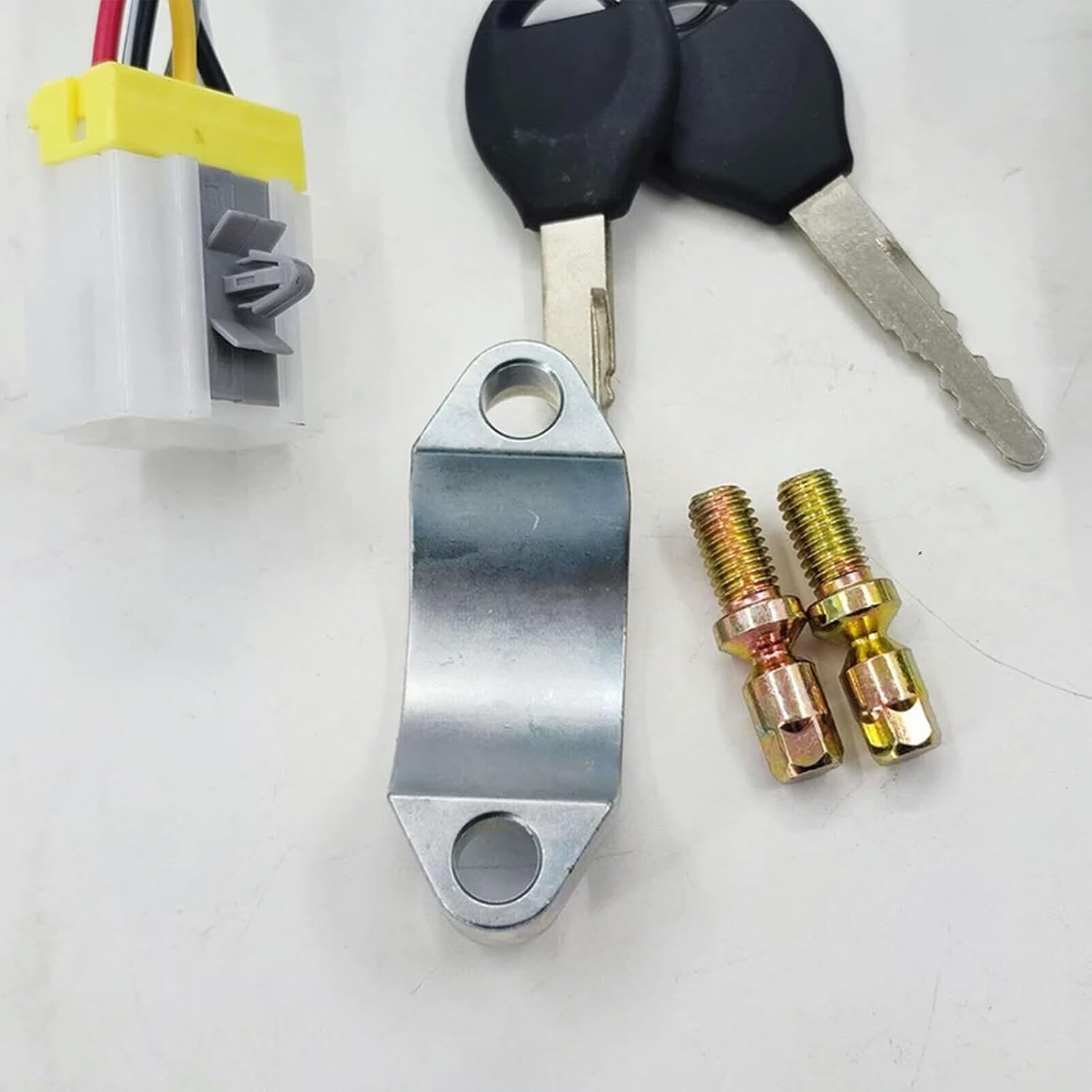 Ignition Switch Lock Cylinder Starter with Bolts Replacement Accessories for Nissan Frontier 1999-2003