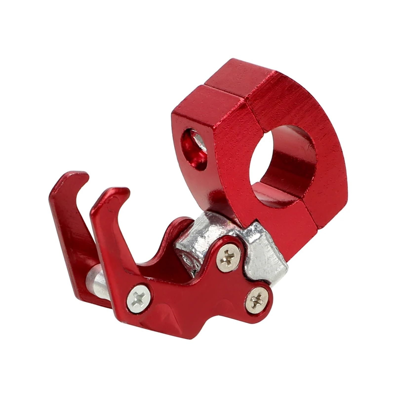AUytcin Bike Hook Storage Hook for Bike Bicycle Storage Bag Aluminum Clips Luggage Hanger Moto Fasteners On Handlebar 22mm Helmet Claw Hook Motorcycle Holder(Red)