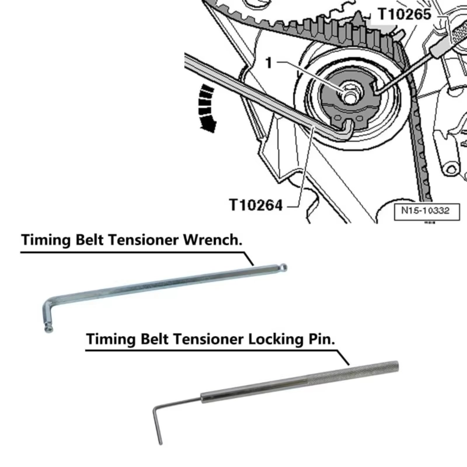Strumento Bloccaggio Motore Compatibile con Seat per Leon per Alhambra per Leon ST 2010-2017 1.4 1.6 2.0 per TDI CR Motore per Diesel Kit di Strumenti di Bloccaggio della Temporizzazione