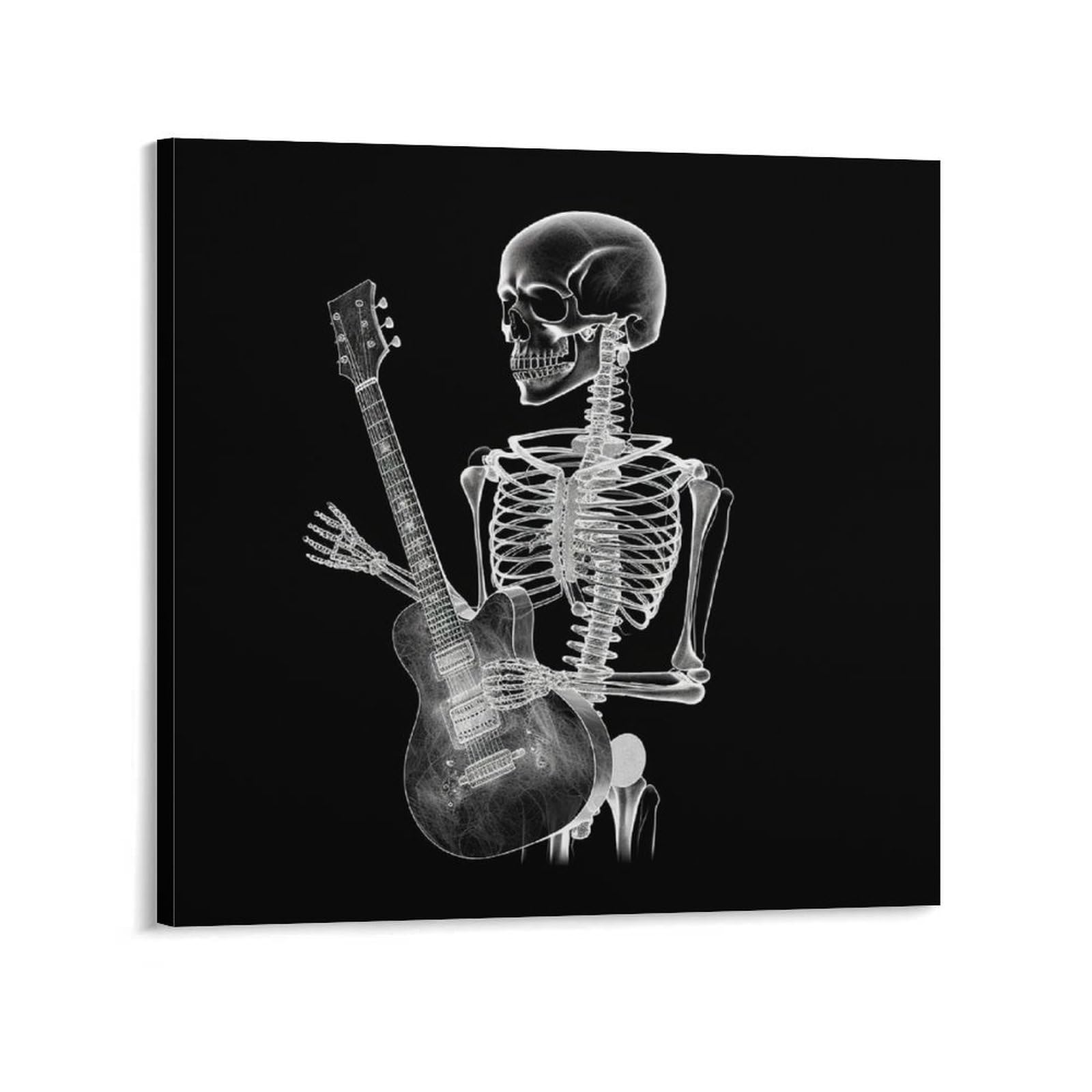 Toile murale abstraite crâne guitare pour transformer un mur vide