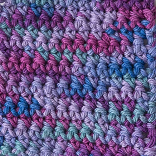 Image of Lily Sugar'n Cream 100% Cotton Yarn 6-Pack Bundle with Bella's Crafts Stitch Markers (Ombre Fun Mix)