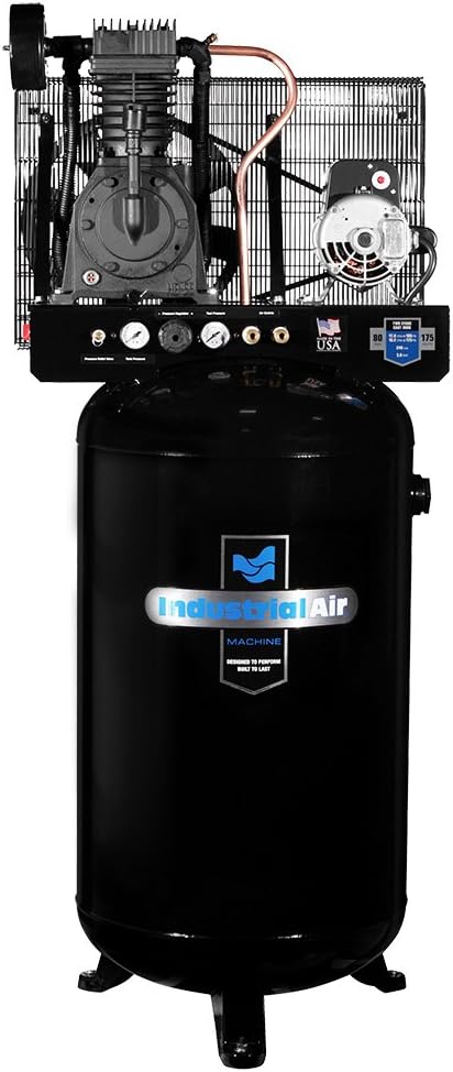 IV5048055 Vertical 80 gallon Two Stage Cast Iron Industrial Air Compressor