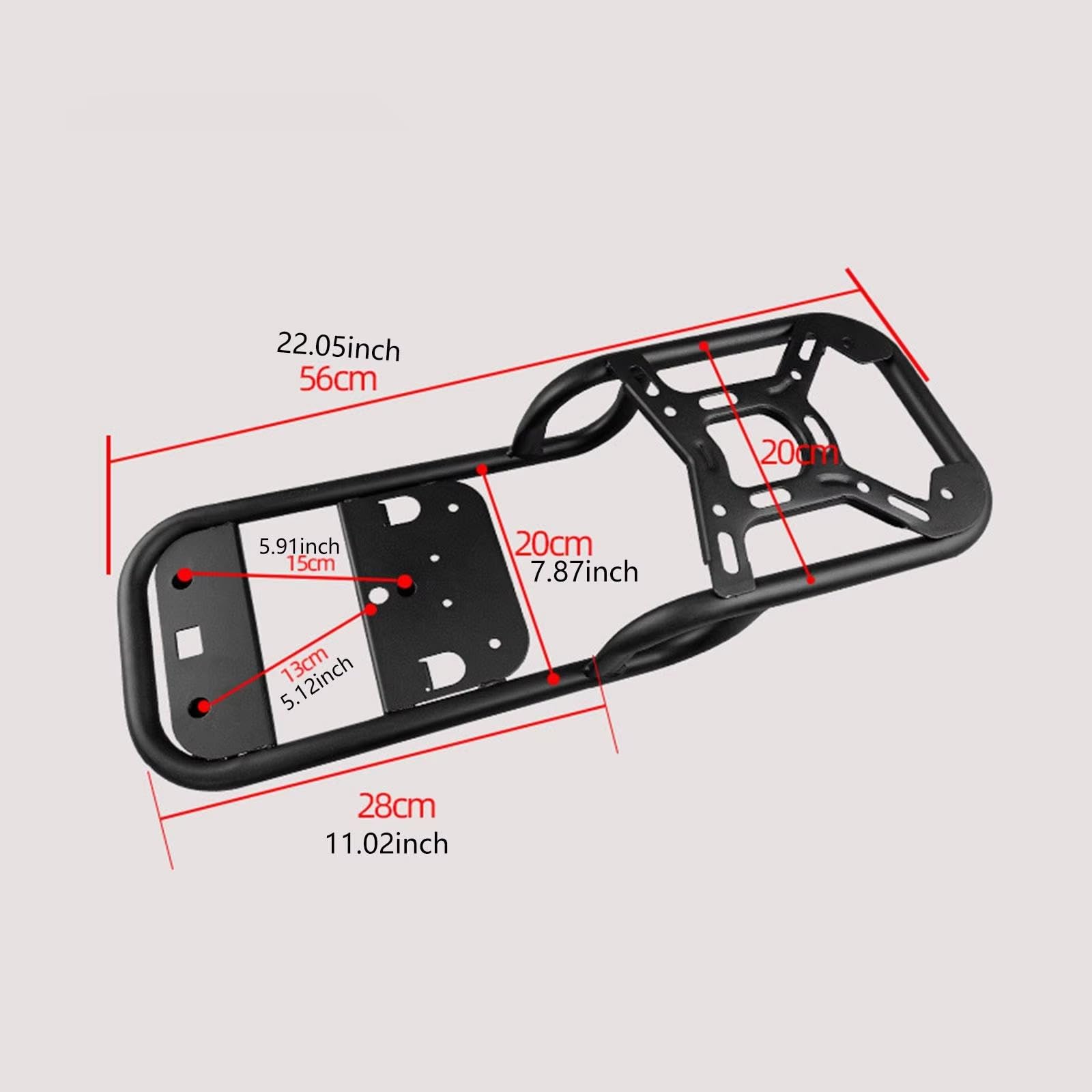 Moto Ripiano Portapacchi Posteriore Portapacchi Posteriore Universale Per Pendolarismo Quotidiano Per Ciclomotore Elettrico, Accessori Pratici In Metallo