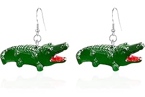 Stunning Crocodile Drop Earrings: A Reptilian Delight