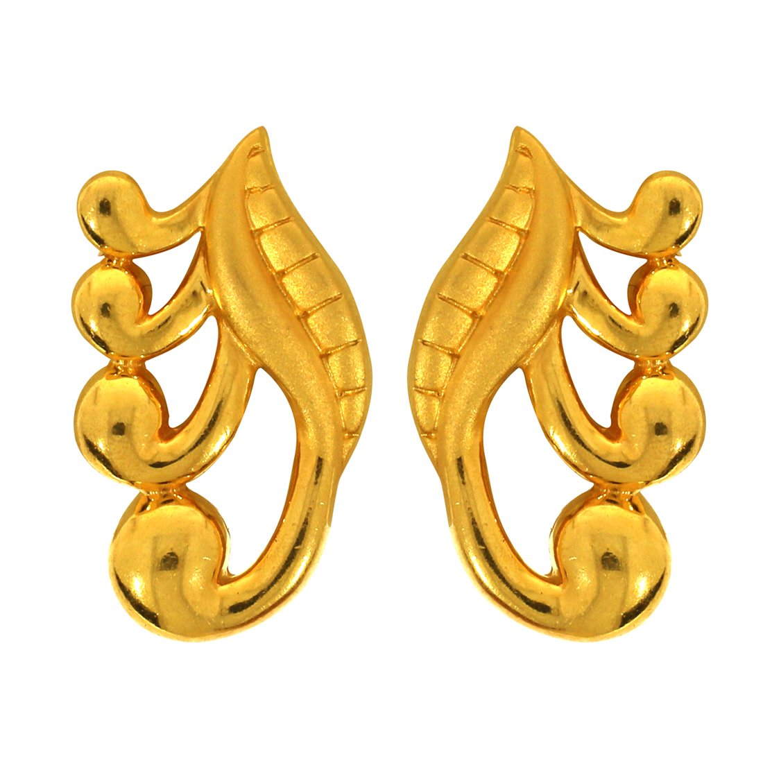 joyalukkas 22KT (916) Yellow Gold Stud Earrings for Women (BN11204041)-picture-26