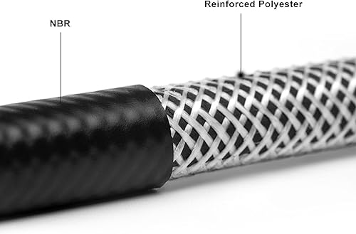 Miniatura 3 de kuosbiu Manguera de línea de combustible de 14 pulgadas, manguera de combustible de bloqueo de empuje de goma NBR SAE 30R9 300PSI sumergible de alta