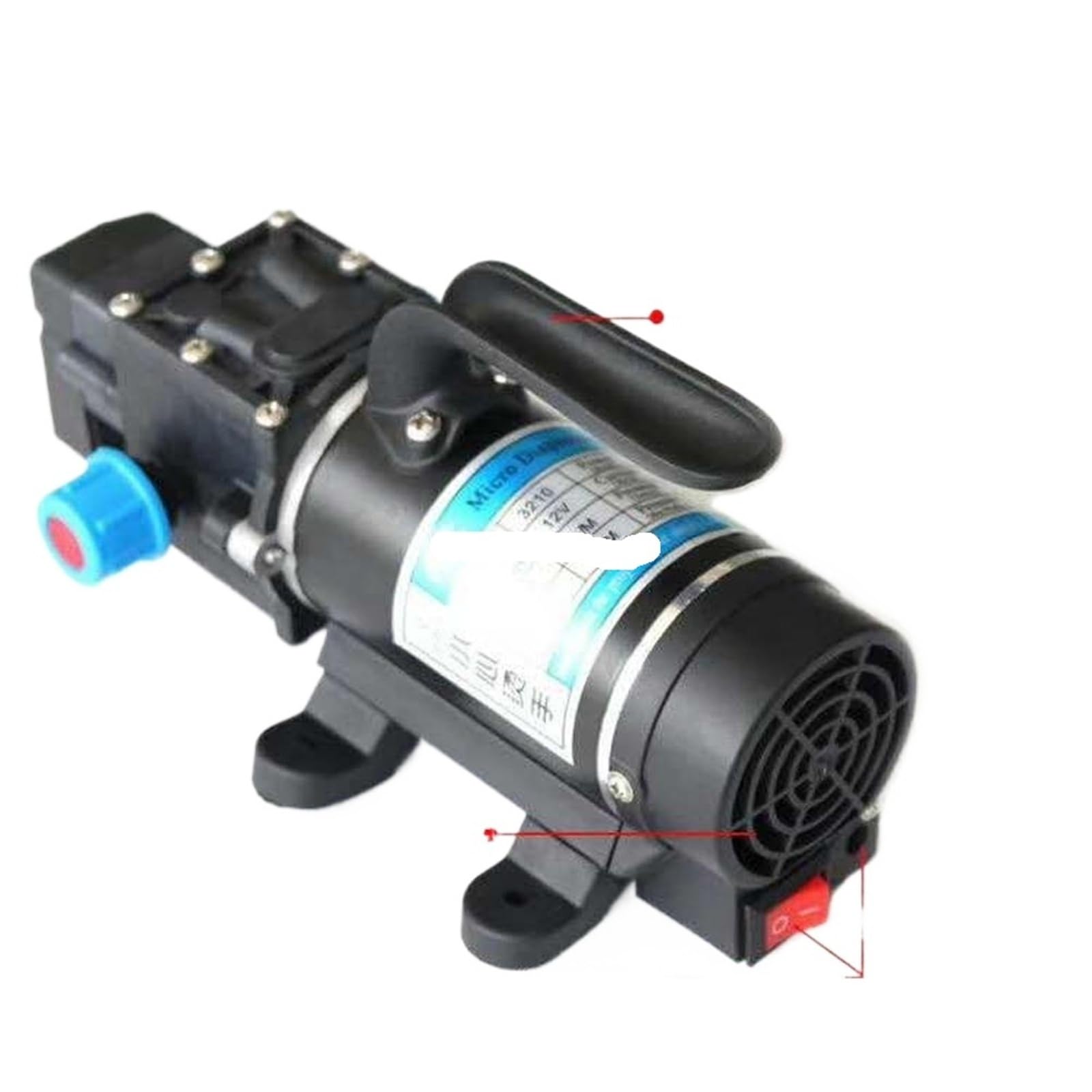Pompe à eau 12V à membrane 100W avec pressostat automatique pour un débit stable