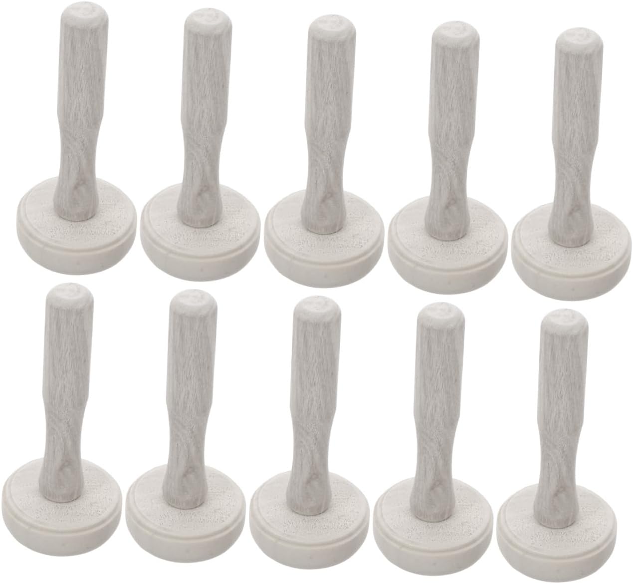 Beatifufu 10pcs Wooden Ink Roller Craft Rubbing Roller for Printmaking Art Supply