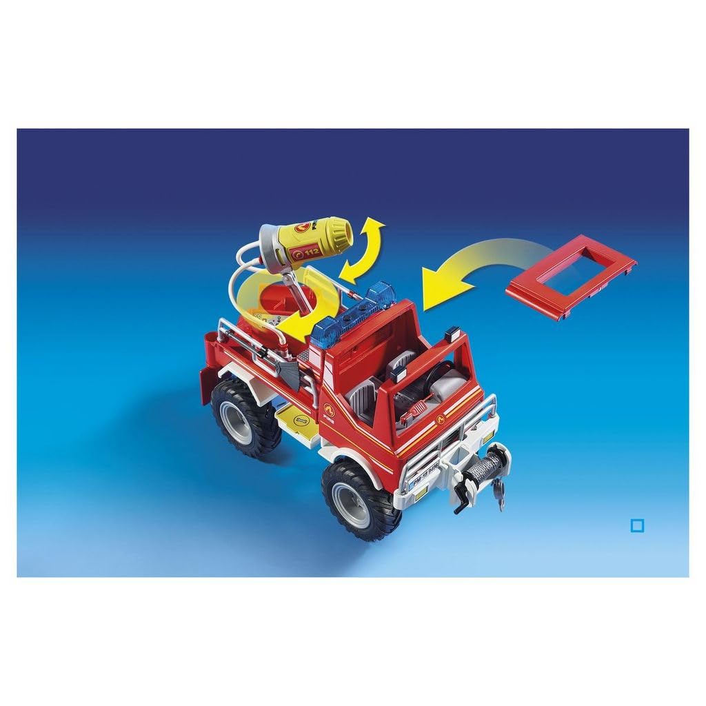 PLAYMOBIL City Action 9466 Feuerwehr-Truck mit Licht- und Soundeffekten, Ab 4 Jahren