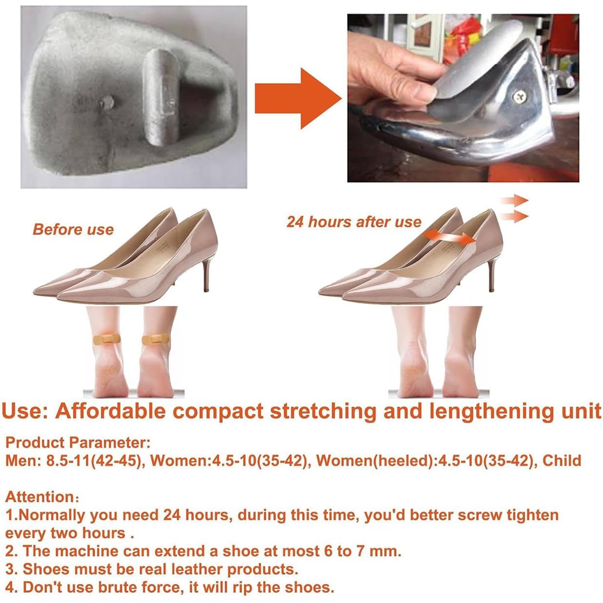 Máquina estiradora de zapatos, máquina de reparación y estiramiento de calzado de aleación de aluminio, ensanchador y expansor de zapatos, ancho y longitud ajustables, para reparación de calzado,