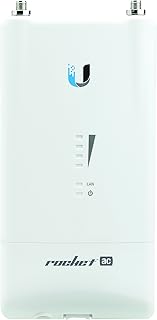 Ubiquiti Rocket White 5AC LITE - 5-ghz 802.11ac 500-mbps Point to Point Basestation - Max Consumption 6.5w - Built-in Rocket Mount - Plug and Play