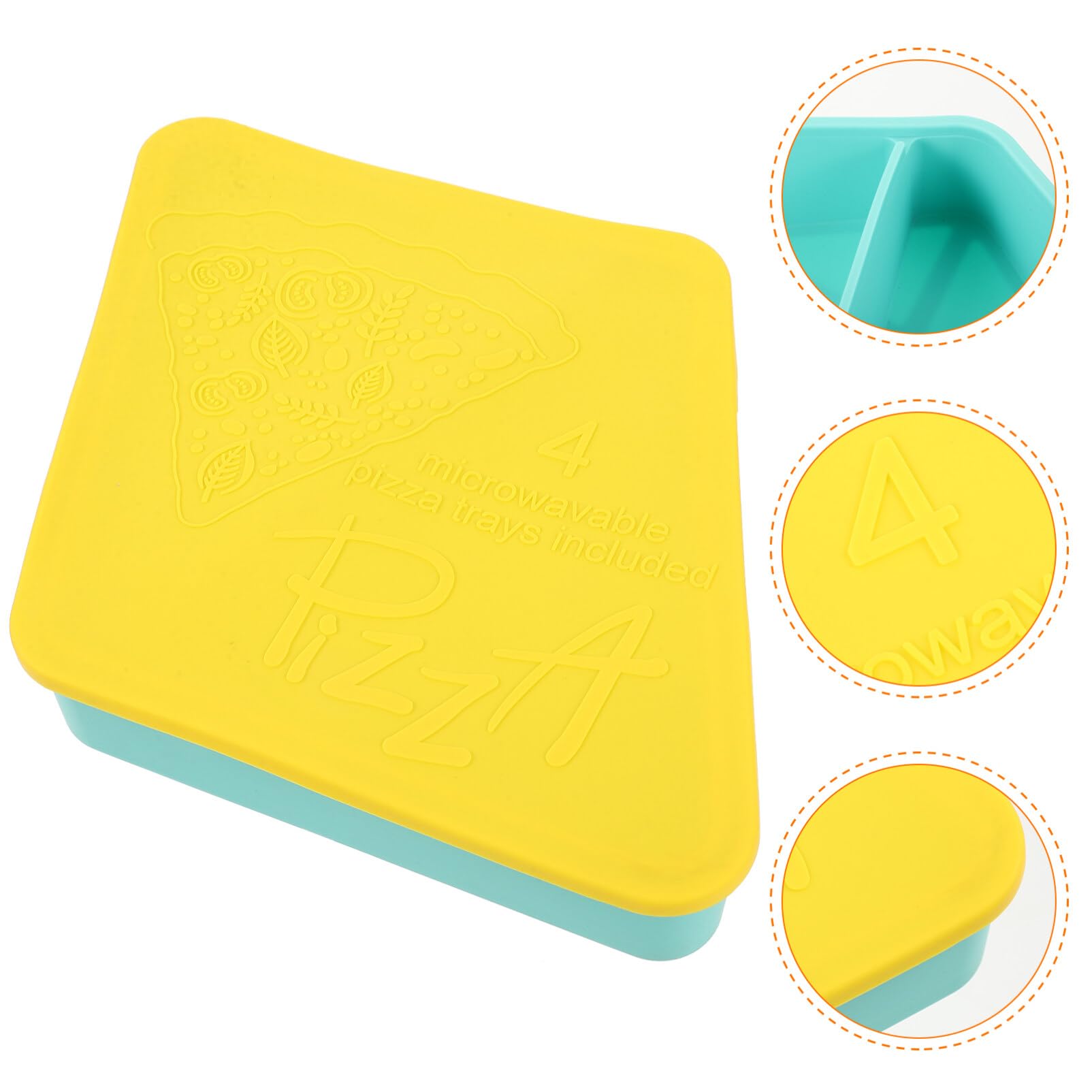 iplusmile Contenitore Per Pizza Silicone Riutilizzabile Adatto Per Microonde Design Impilabile Per Conservazione Fette Di Pizza e Facile Da Usare
