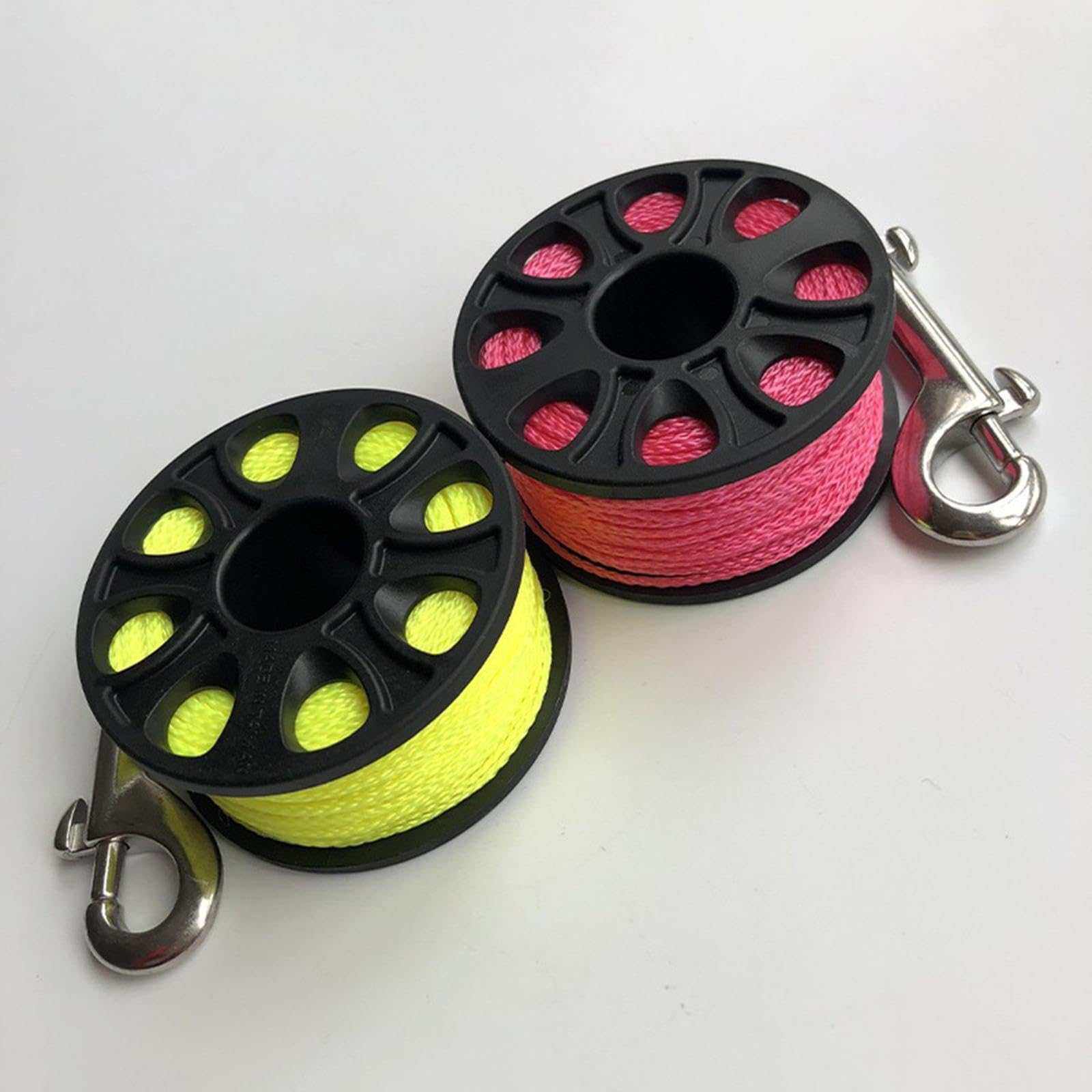 Gralara Dévidoir Compact pour Matériel de Plongée, Ligne en Nylon de 30 M, avec Double Hameçon en Acier Inoxydable, pour Accessoires de Déploiement de Bouée.