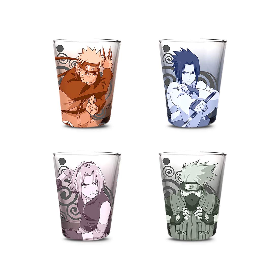 Amazon.com | Naruto Shippuden Set of 4 Shot Glasses, Featuring Team 7 by  Just Funky: Shot Glasses