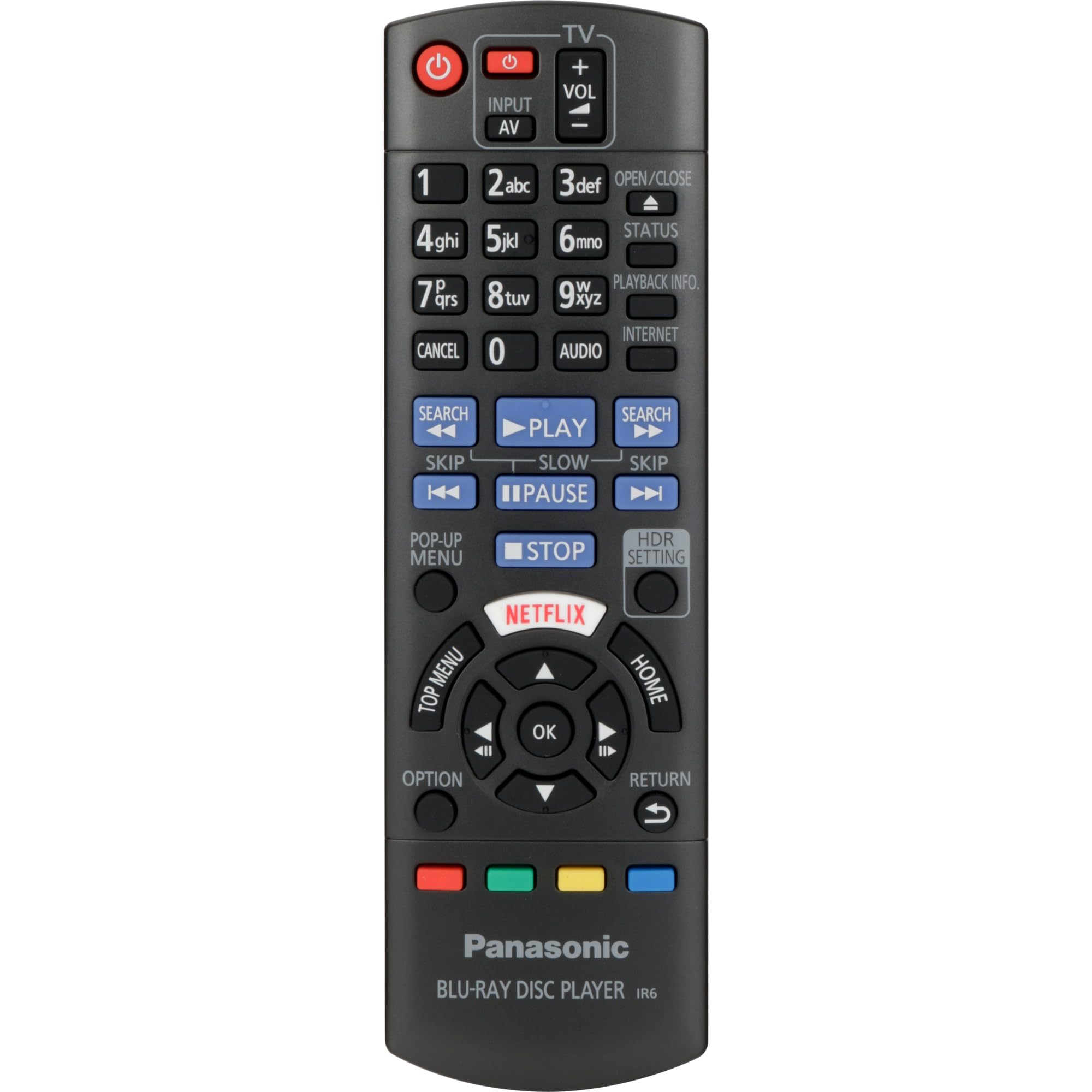 Panasonic Odtwarzacz Blu-ray DP-UB824EGK UHD (dysk Blu-ray 4K, 4K VoD, 2x HDMI, USB, wyjścia analogowe 7.1)