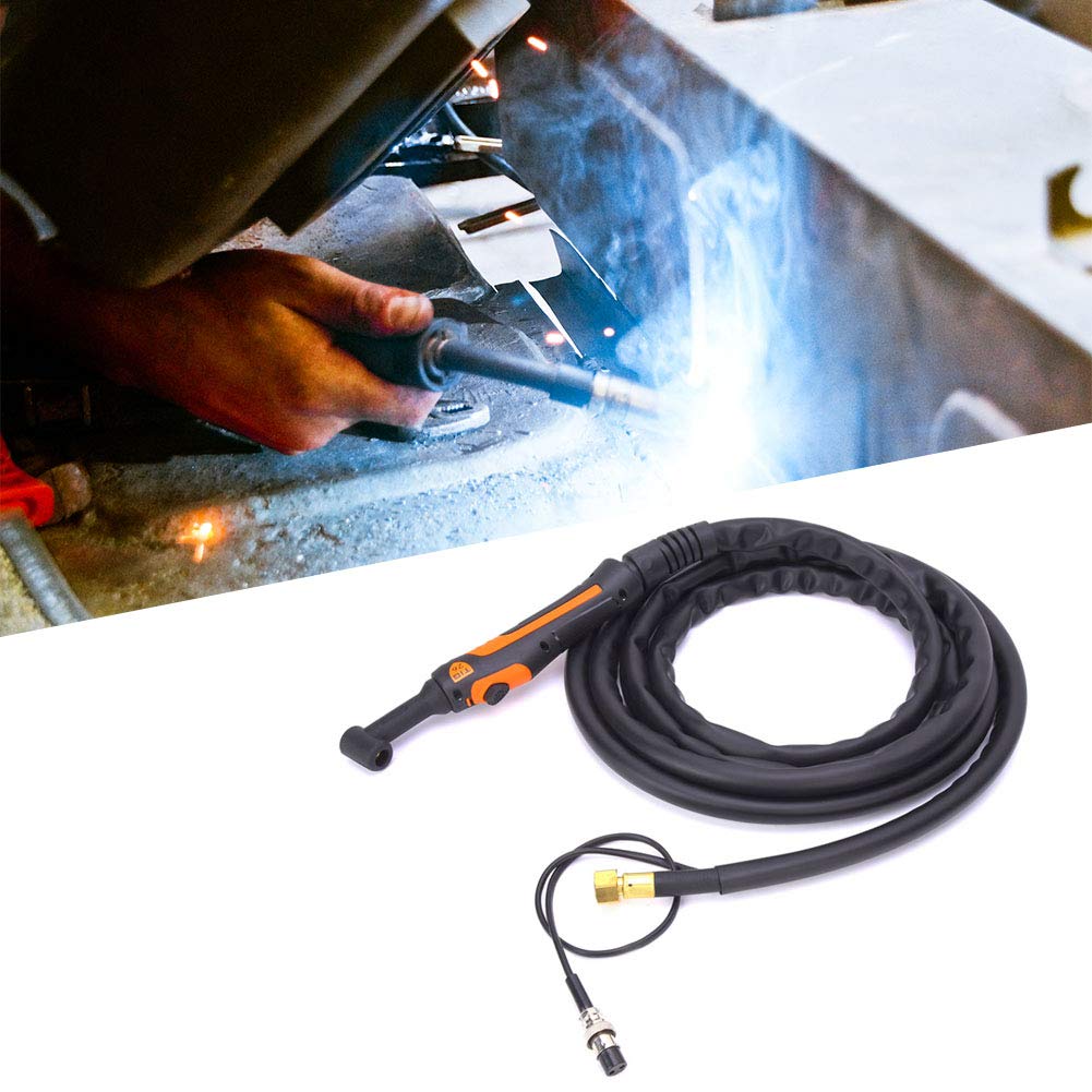 Generic Antorcha de Soldadura TIG Pistola de Soldadura por Refrigerada por Aire 4M 12 Mm2 Plomo Boquilla Suave Flexible DC 180A AC 150A para Soldadores TIG Taller de Reparación Usuarios de