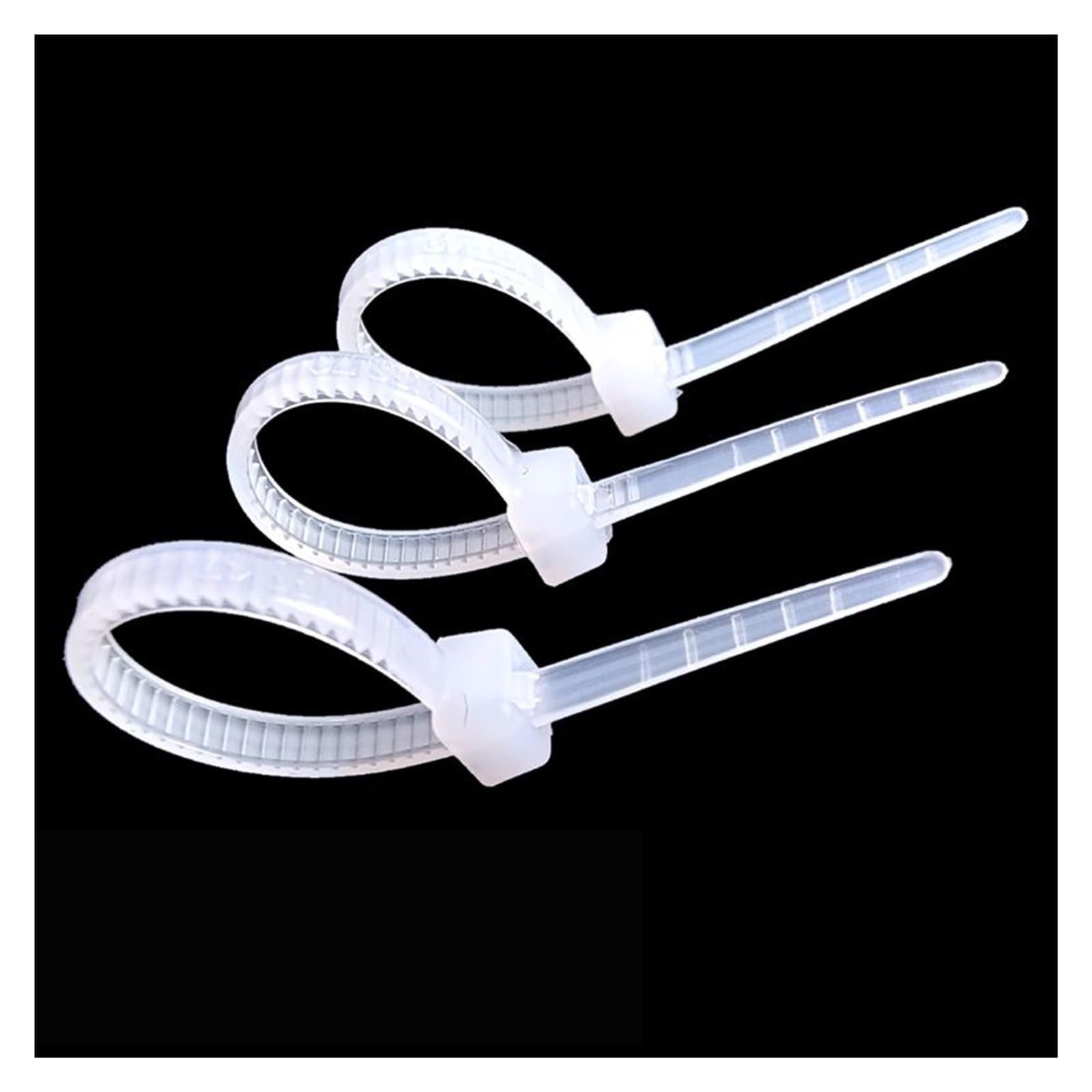 Kabelbinder, 100 Stück, 10 mm, selbstsichernd, Nylonbinder, 400, 450, 500, 550, 600, 650, 700, 750, 800, 900, 1000, 1200 mm, Kunststoffbinder (10 x 600 mm, weiß)
