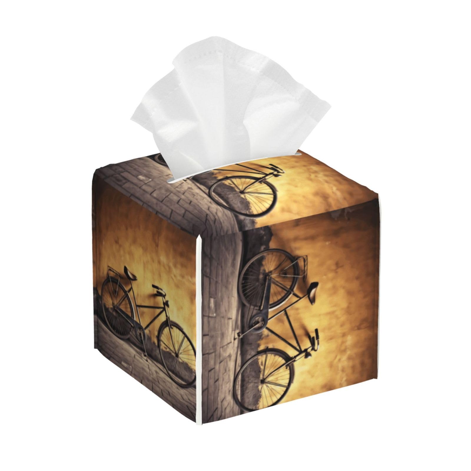 Old Bicycle Tissue Box Cover Square Cube Boxes
