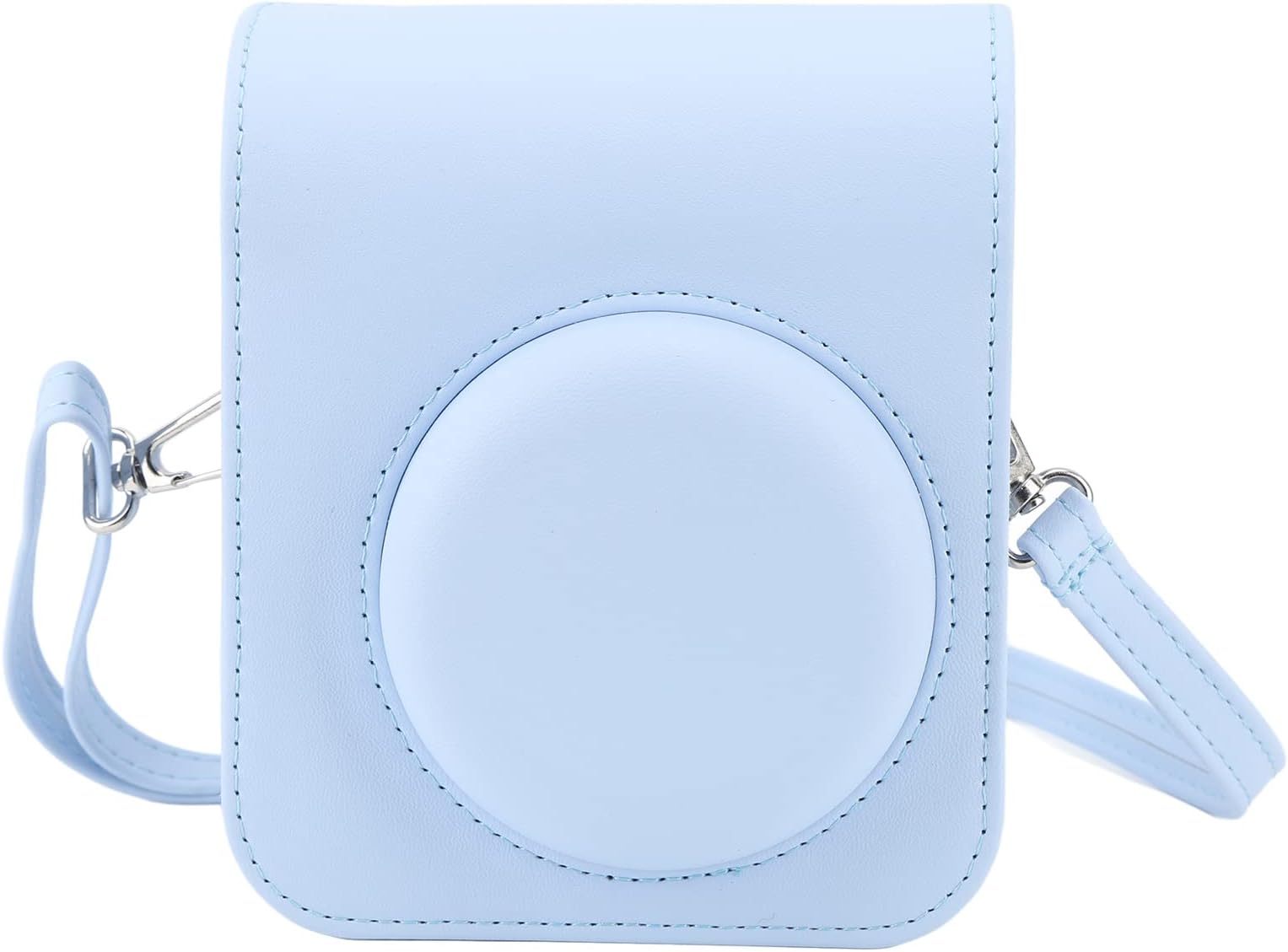 Instant Mini 12 Camera Protective Case for Mini 12 Camera, PU Leather Bag Cover with Adjustable and Removable Shoulder Strap (Hydrangea Blue)