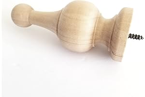 Enhance Your Decor with 4.5-Inch Natural Wooden Curtain Rods, Ready for Your Creative Touch!