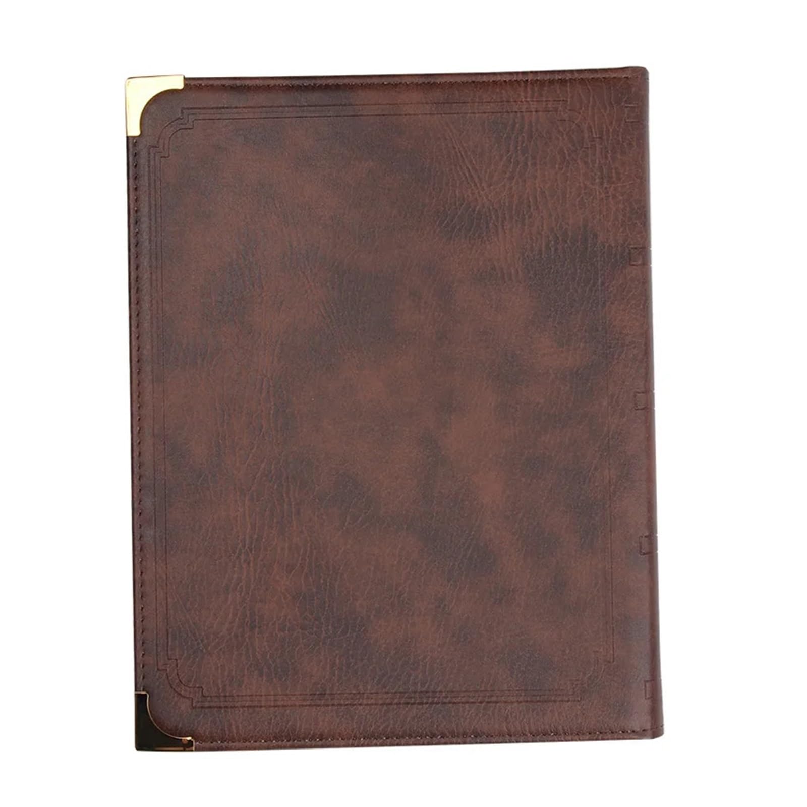 Portada de menú de restaurante Soporte de menú cuero PU grueso A4 for restaurante, carpeta exhibición tarjetas bolsillo 7 hojas(Wine A4 7 sheets)
