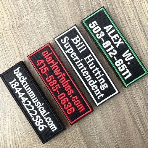 Customized Name Patch, Personalized Removable Tactical Patches with Hook Loop/Iron on, Embroidered Military Name Patches for Dog Harness, Backpacks, Jackets