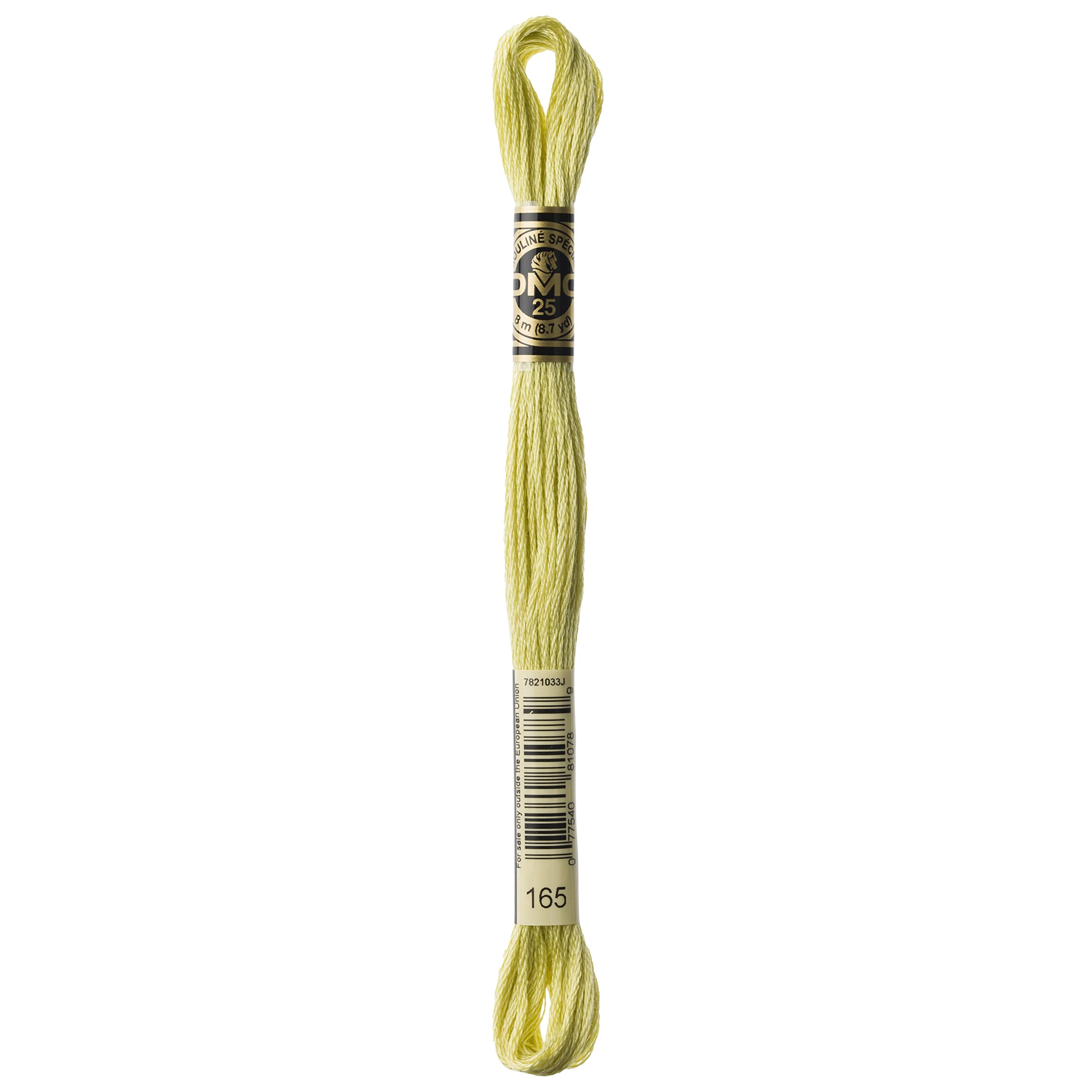 DMC 6-Strand Embroidery Cotton Floss, Very Light Moss Green