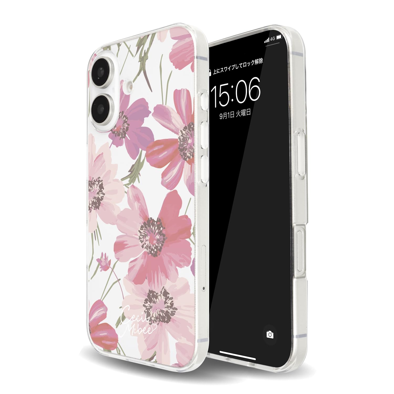 Amazon.co.jp: 【 CECIL McBEE 正規品 】 iPhone 16 ケース 花柄