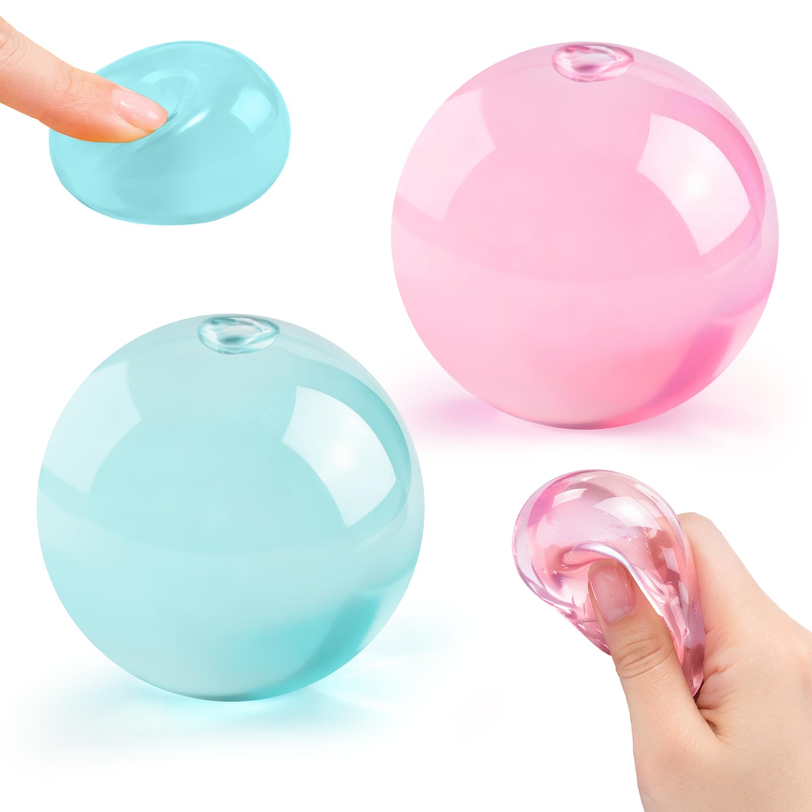 2PCS Coconut Oil Squishy Stress Balls,Squishy Fidget Toys,Slow Rising Coconut Oil Squishies Ball,Sensory Squishies Balls for Anxiety Relief,Squeeze Squishys Fidget Toy for Kids Adults Office Home