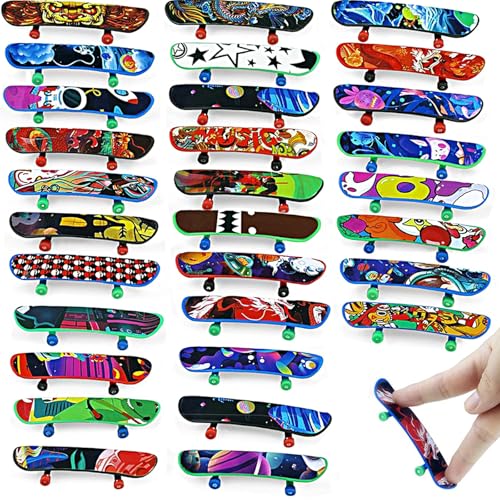 Finger Skateboard,30 Stück Mini Fingerskateboards Set,Skateboard...