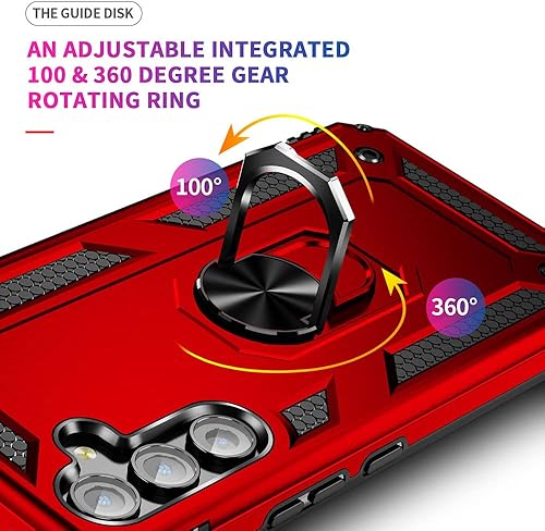 Miniatura 5 de Funda para Samsung A54 5G, Galaxy A54 5G con protector de pantalla HD, grado militar de 16 pies a prueba de caídas, anillo protector a prueba de