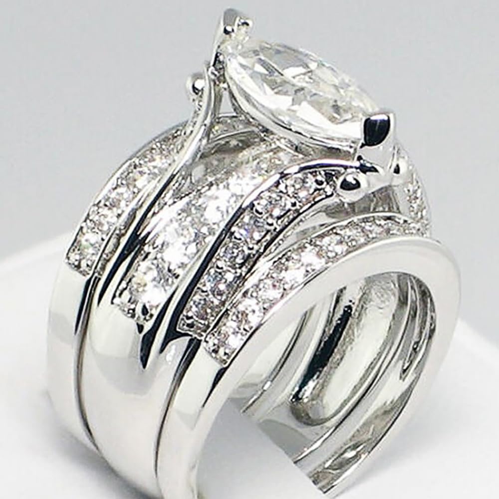 Marquise 3-Pc CZ Ring Set
