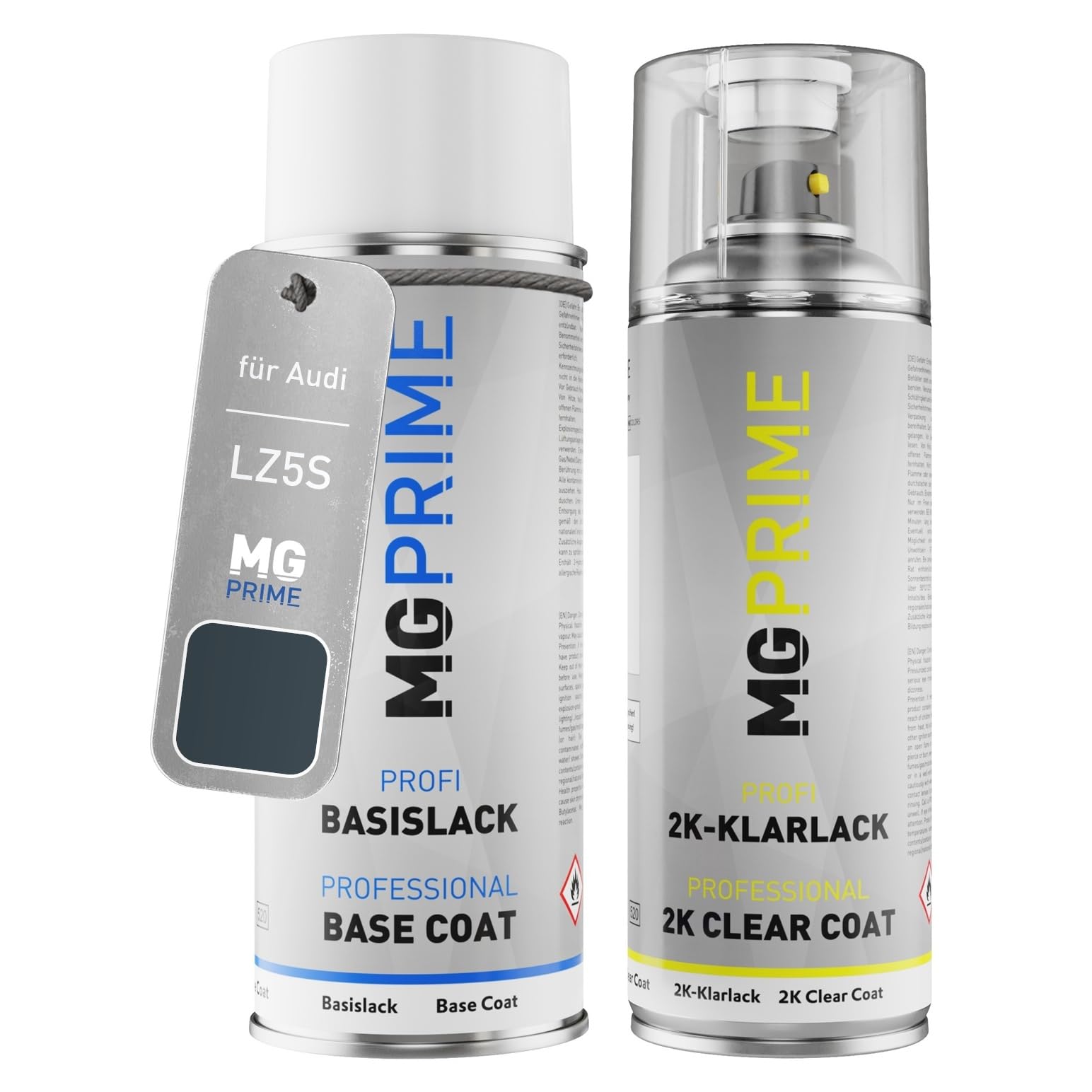 MG PRIME Autolack Spraydose für Audi LZ5S / Z5S / 4K Nemoblau Perleffe. +2K