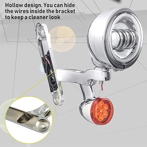 Miniatura 5 de Autosun Foco auxiliar LED de 4-12 pulgadas, luz de paso con soporte de cubo de vivienda, lámpara de señales de giro de bala de 4.5 pulgadas, kit de