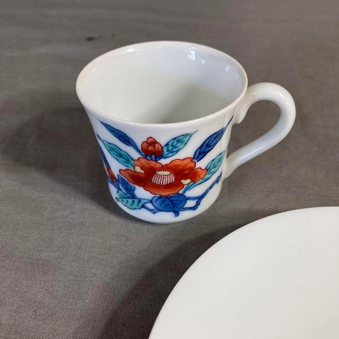 有田焼 華楽窯 青紫装飾の陶磁器皿6枚セット