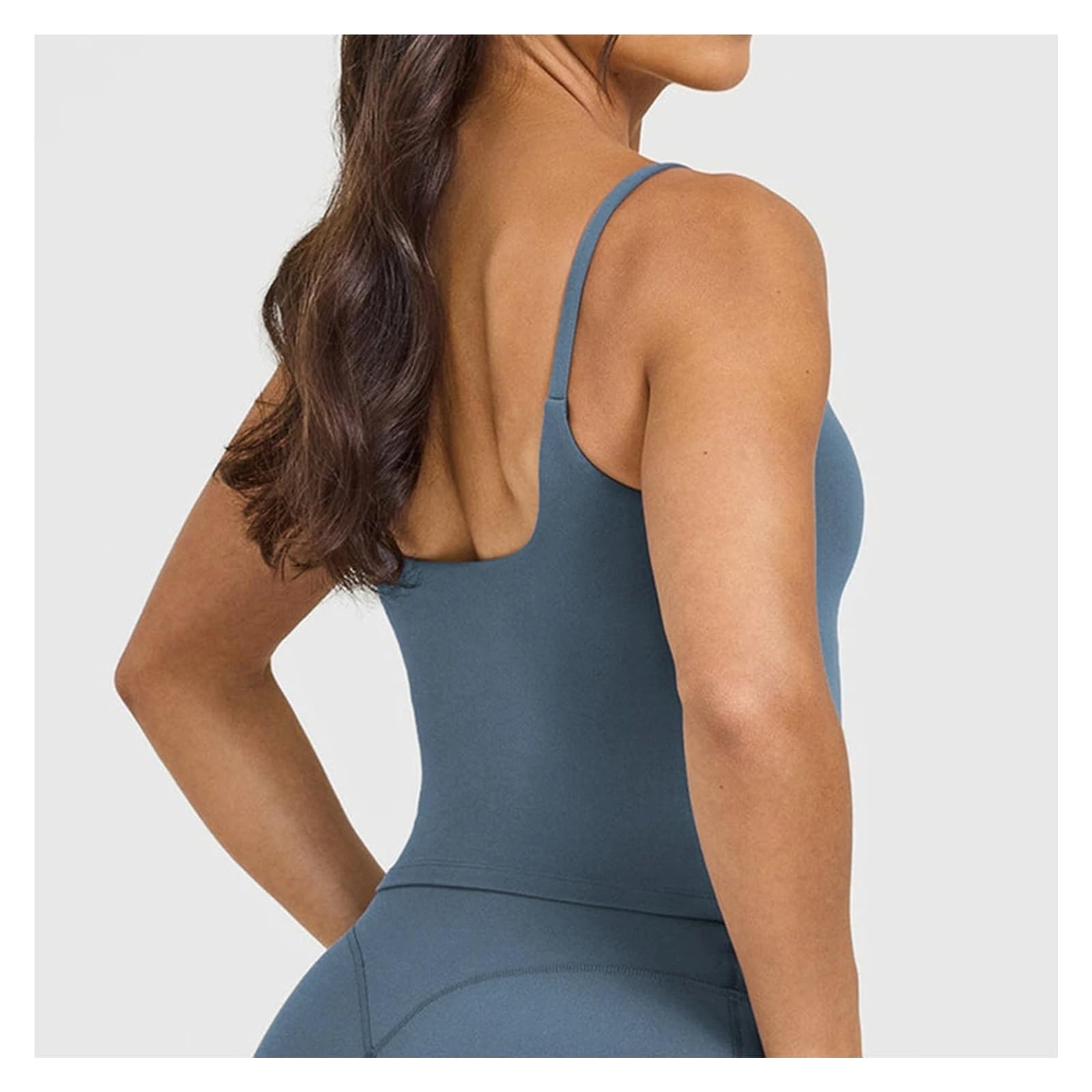 Top da Yoga Canotta Sportiva da Donna con Spalline Sottili, Reggiseno Sportivo Yoga, Canottiera Push-up, Top Palestra for Allenamento e Corsa