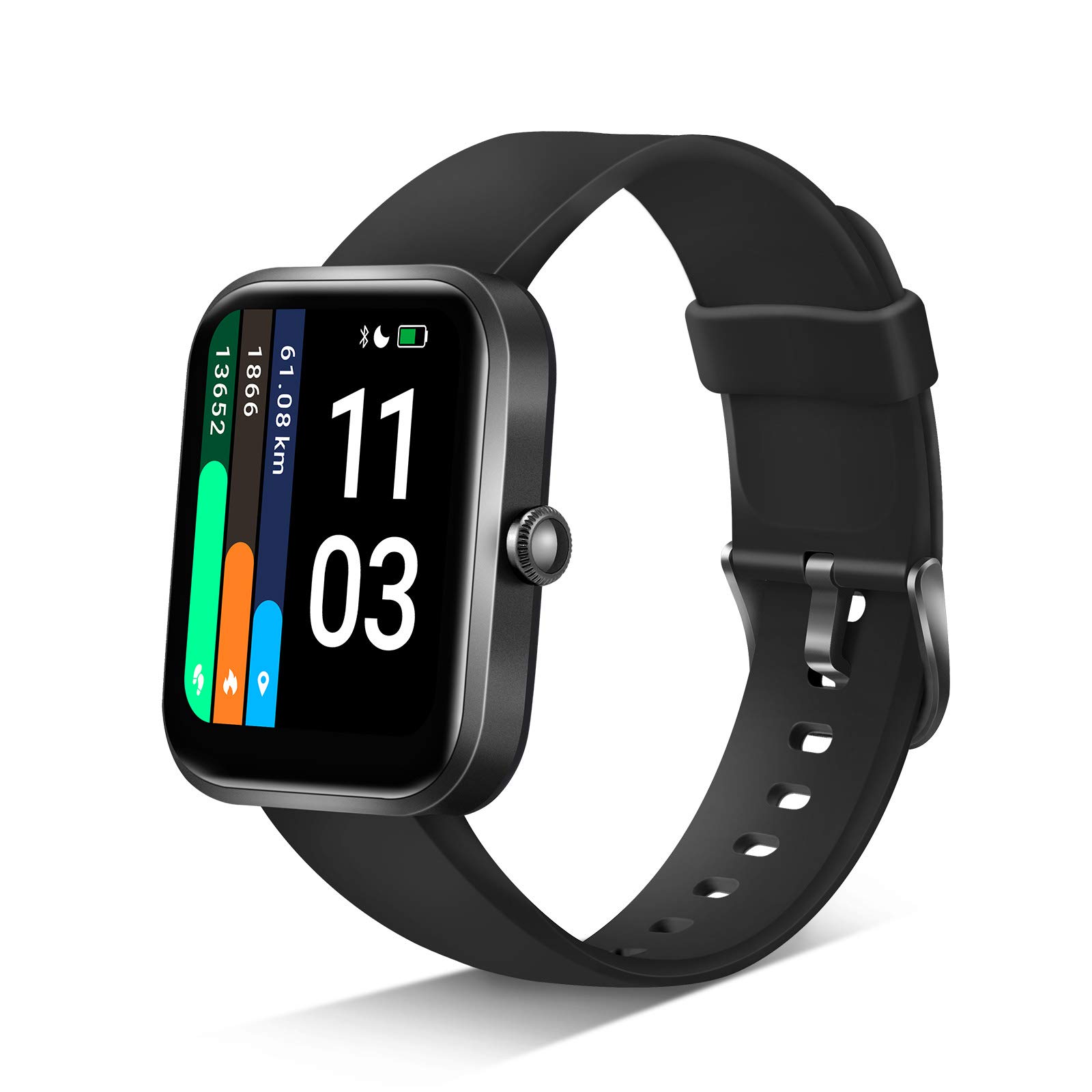 TOPLUS Smart Watch Activity Monitor, 1.69 Inch Touch Men/Women, Alexa, Frequency Monitor Cardiac Blood Oxygen Saturation, Waterproof,14 Modes Fitness (Android iOS)