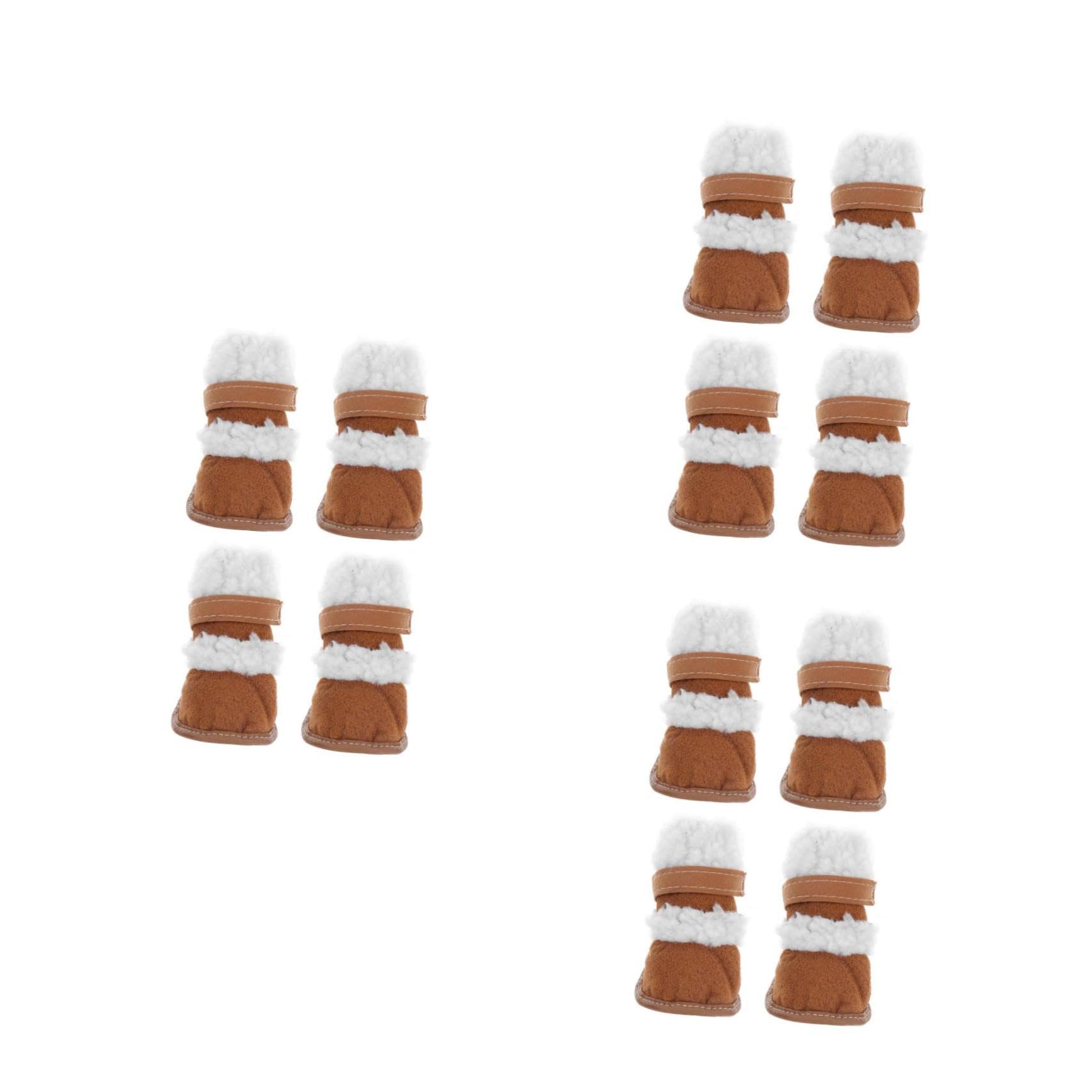 BESPORTBLE 6paare Hundeschuhe Antirutsch Teiliges Für Hunde Und Welpen Warme Outdoor-Schuhe Mit Rutschfester Sohle Für Winterliche Aktivitäten Und Pfotenpflege Schnee Und EIS