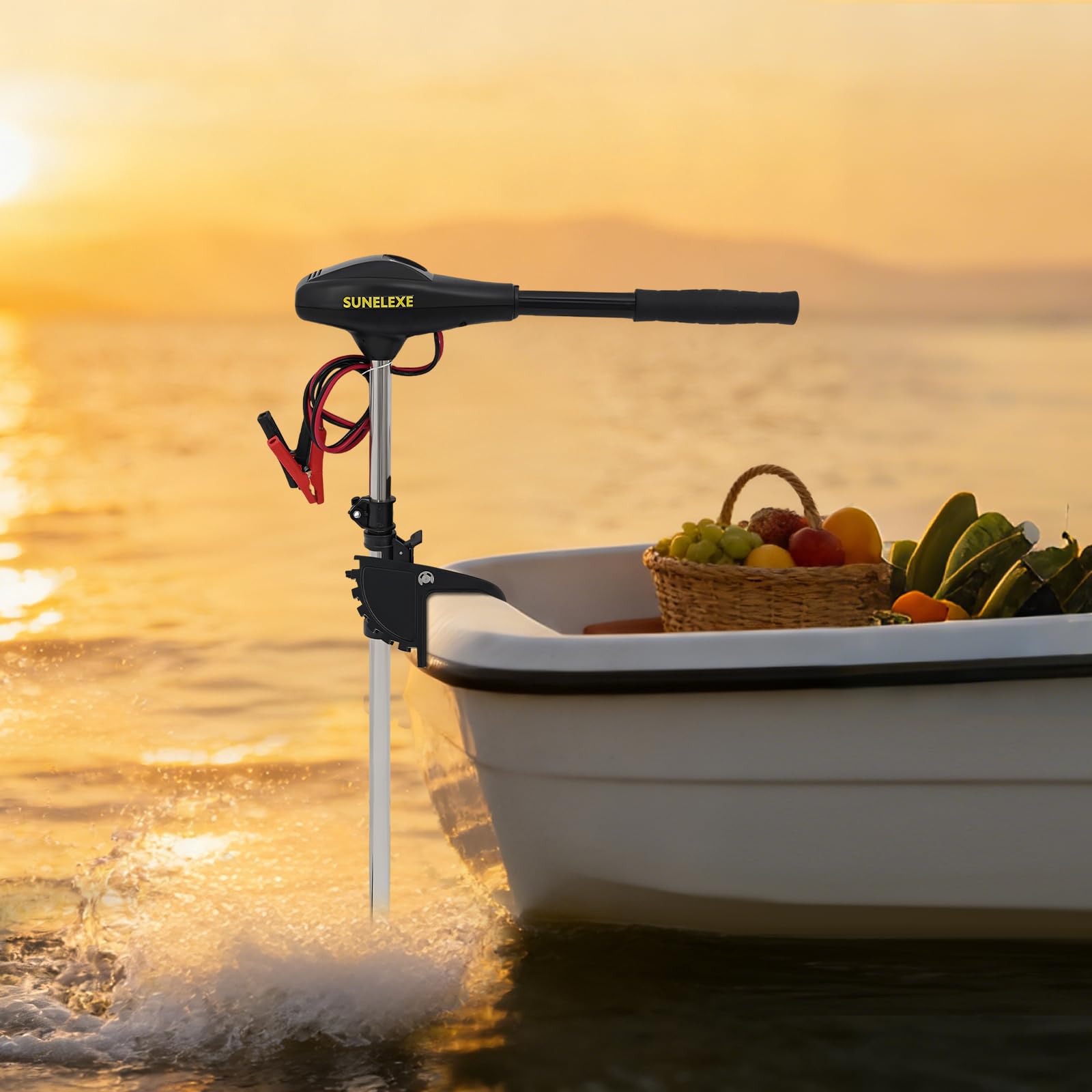 Motore elettrico per barca da 3 pale., 408W 34A 1700 giri/min 50 dB Rumorosità, 300 spinta, kggommone con motore SUP, motore fuoribordo per barche da pesca, gommoni e kayak
