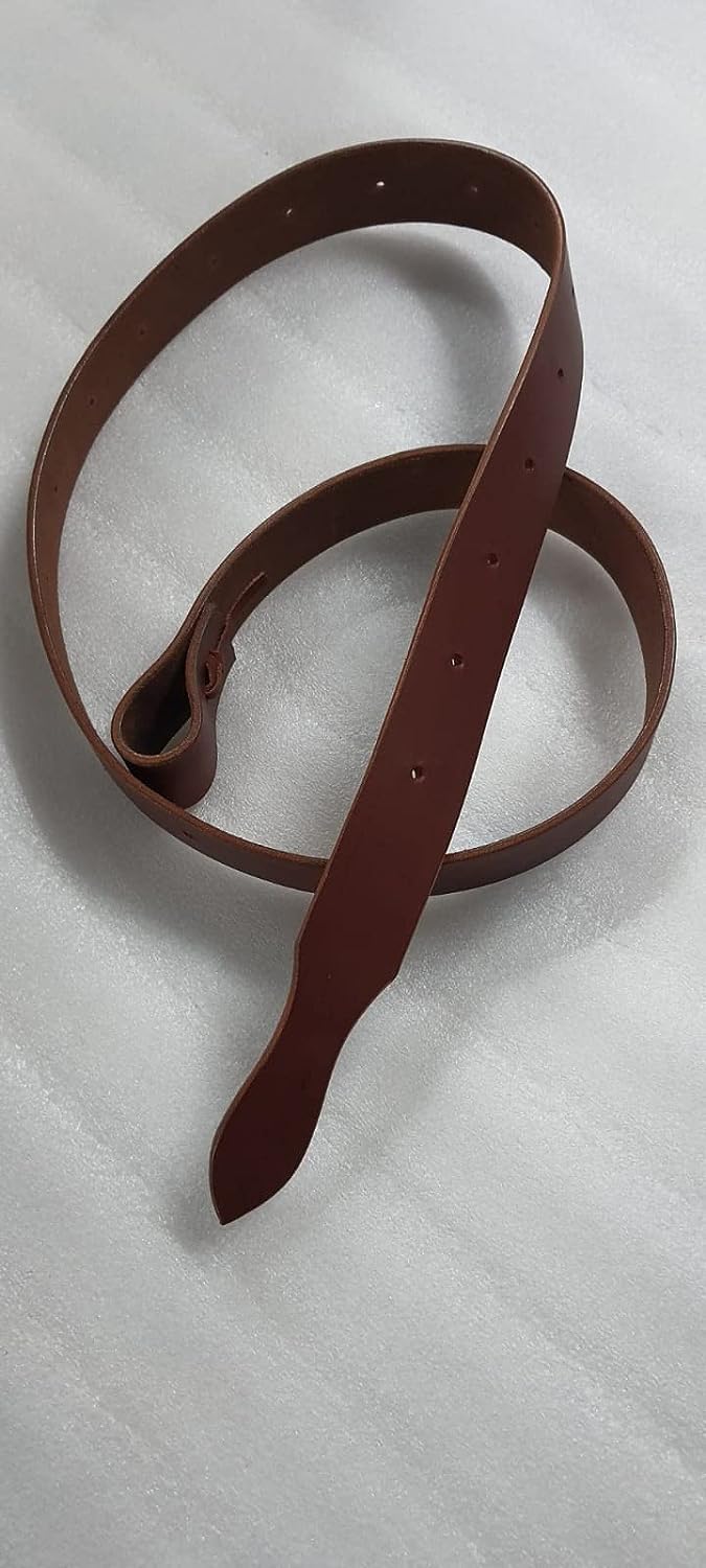 Coppia Corde Sella Latigo Pelle Per Sella Western - Ricambio Marrone