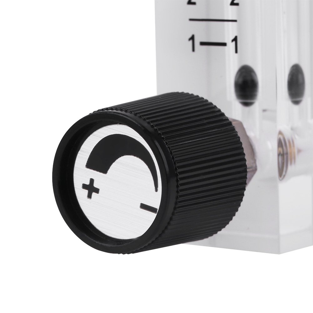 Débitmètre de gaz, débitmètre d'oxygène 1-10LPM avec vanne de commande pour oxygène / air / gaz, rotamètre LPM