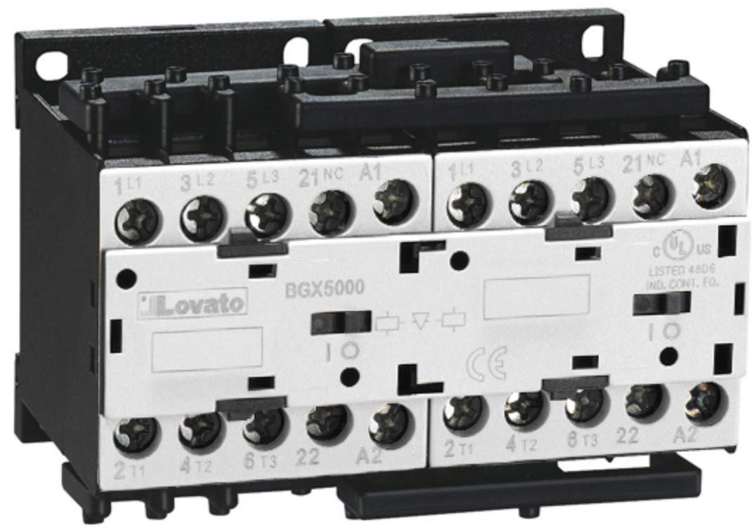 Inversor enclavamiento exterior Lovato AC3 9A 230VAC para motores trifásicos 4