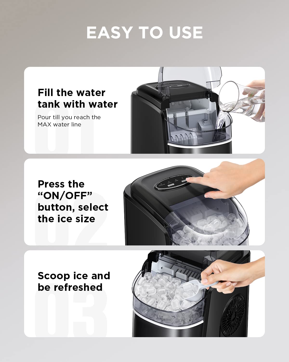 Silonn Countertop Ice Maker Machine For Home on Fridge.com - View 6