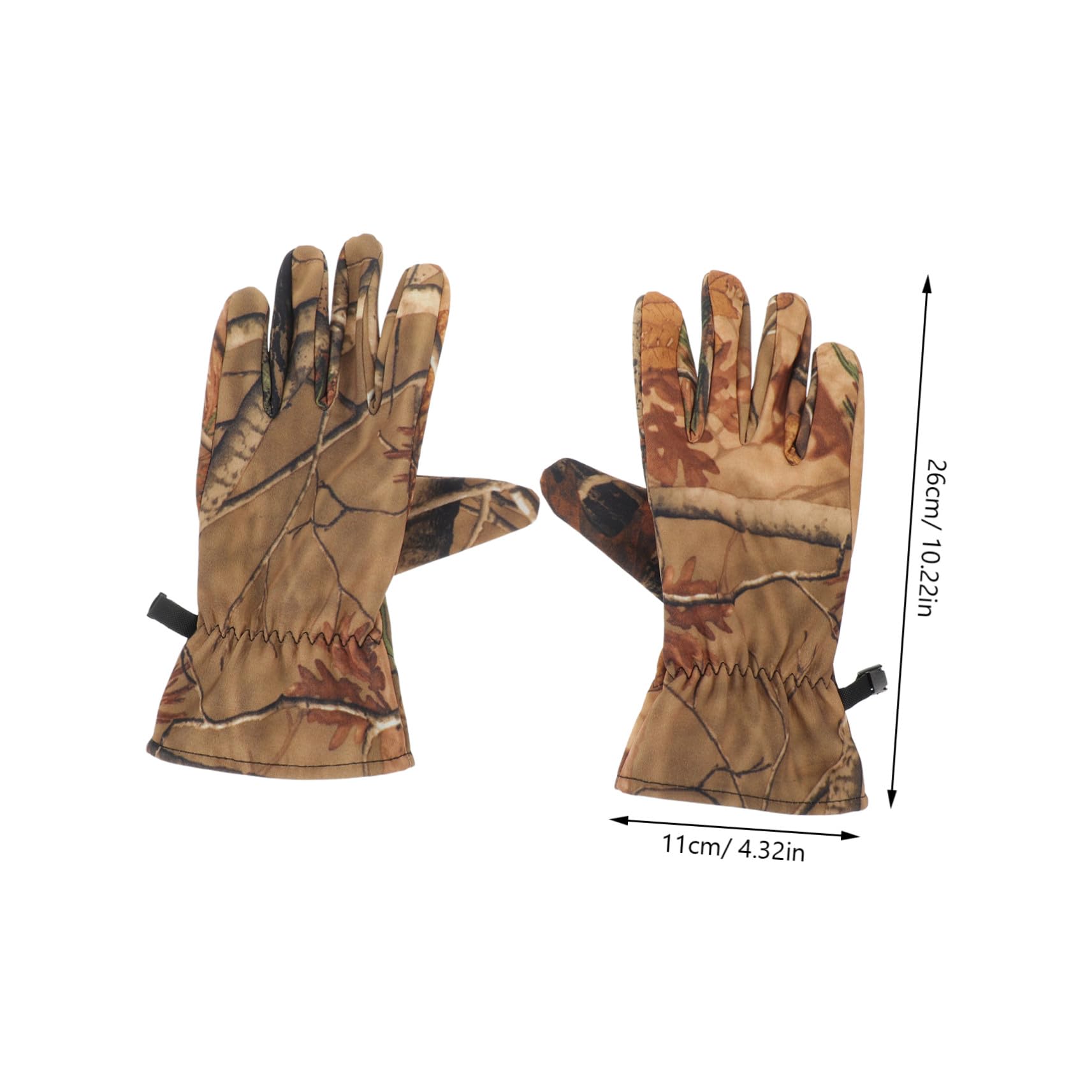ABOOFAN Guantes de Caza Camuflaje Impermeables Cálidos con Forro Polar Guantes de Dedo Completo para Invierno para Caza Ciclismo y Esquí Talla XL