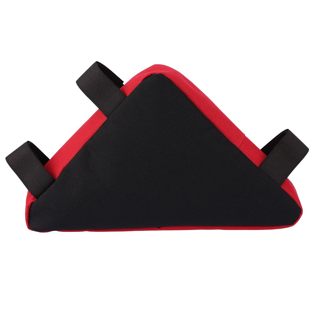 Docooler - Bolsa triangular para bicicleta, de tejido Oxford, 18 x 18 x 4 cm, para sillín de bicicleta, rojo