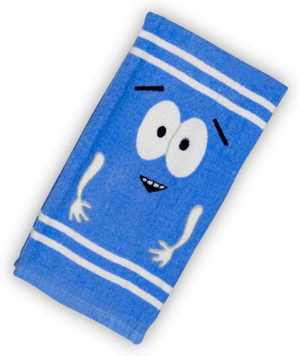 South Park Towelie Cotton Hand Towel | Quick-Dry Wash Cloth, Highly Absorbent Dish Towel | Home Decor Accessories for Kitchen, Bathroom, Gym, Beauty, Spa | Fun Nostalgic Gifts and Collectibles
