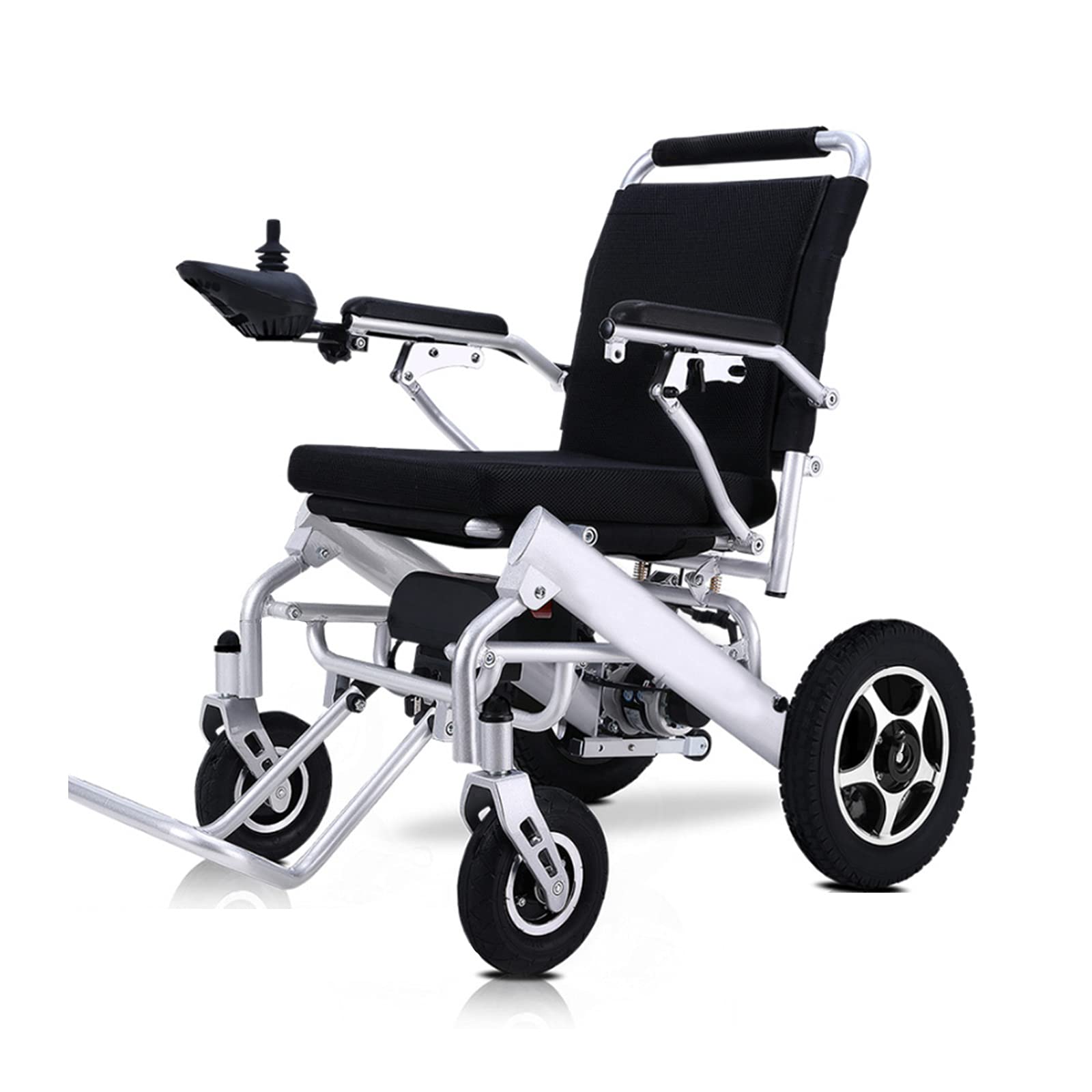 Silla de Ruedas eléctrica Plegable y Ligera, con Motor Dual de 500 W y batería Dual, Ideal para Personas Mayores y discapacitadas.