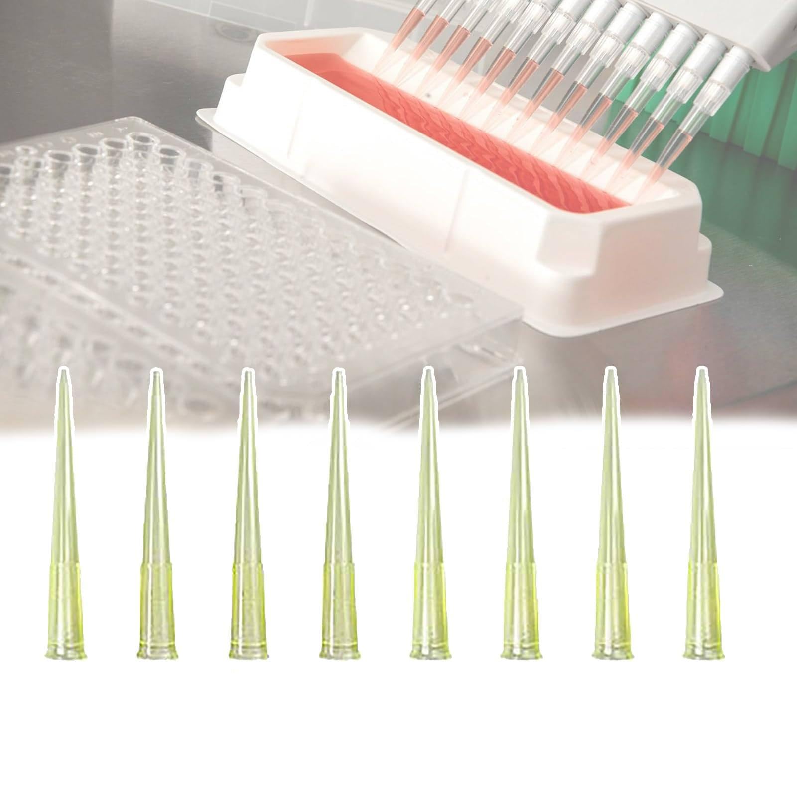 Puntali per Pipette da 10ul-10ml, Puntali per Pipette Universali da Laboratorio (100-1000 Pezzi), Facili da Montare/Smontare, Elevata Trasparenza, per Casa, Laboratorio,200ul(1000pieces)