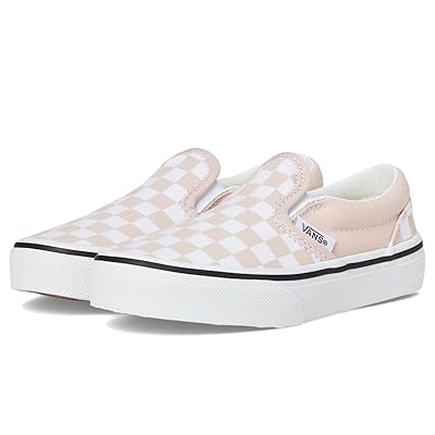 Vans Kids Classic Slip On (Little Kid) Kids Shoes Color Theory Checkerboard Sepia Rose