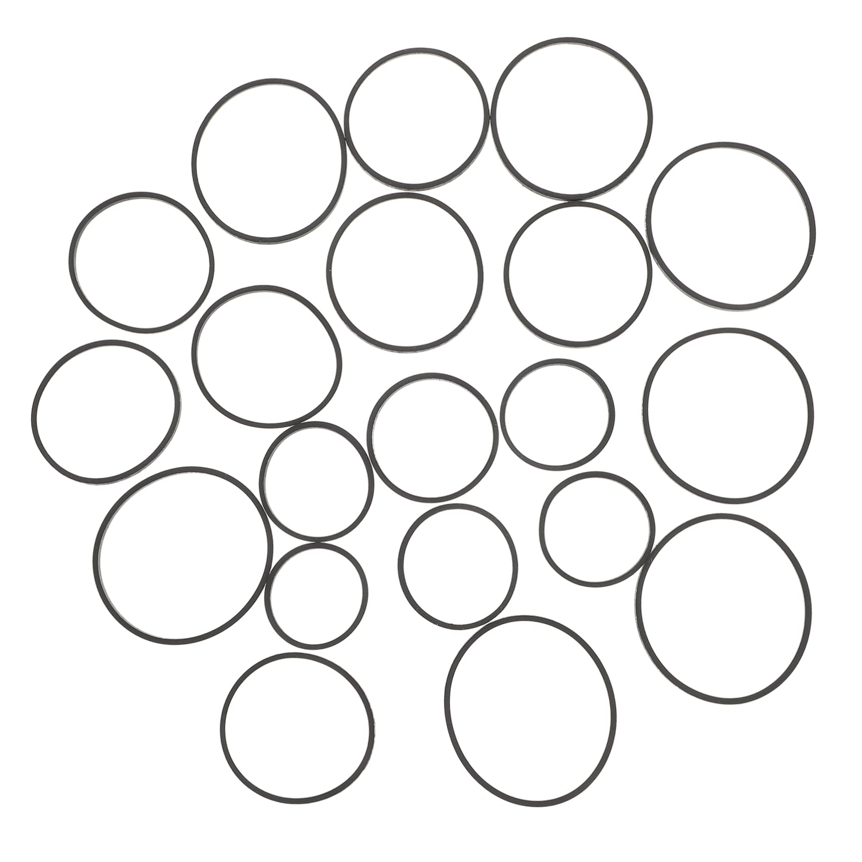 Angoily 20pcs Cassette Tape Machine Belt Cassette Belt Replacement for Recorders